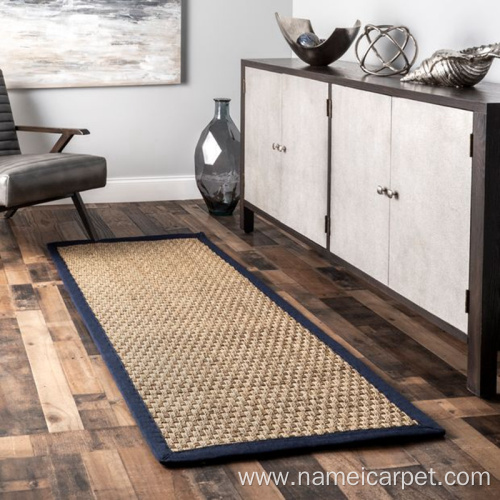 Natural seagrass kitchen rugs and mats